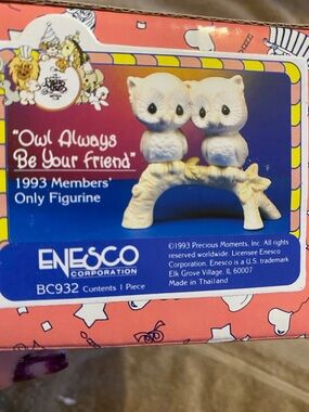 Enesco -PRECIOUS MOMENTS BC932 “OWL ALWAYS BE YOUR FRIEND”